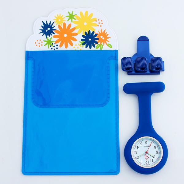 Pen-bag Silicone Brooch Nurse Watch Fob Watch Nursing Gift Quartz Pen Clips 4 color Penholder Doctors Nurses Dedicated P