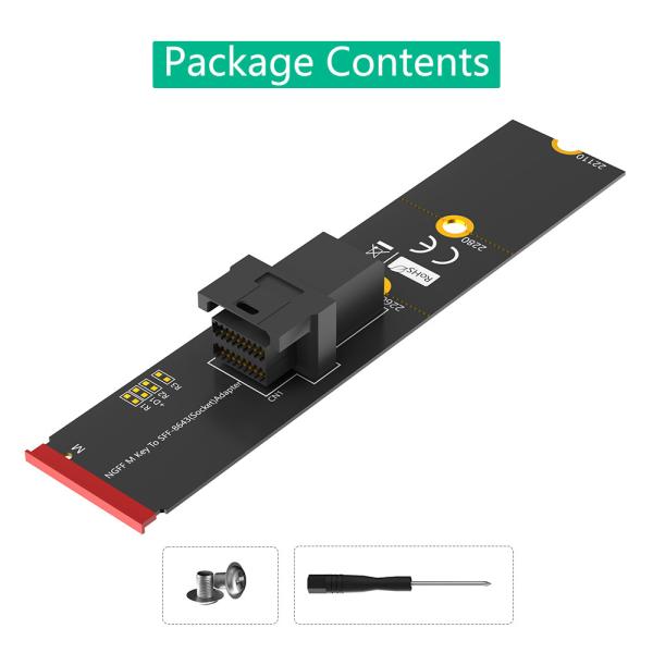 Модуль NVMe SSD M.2 с Mini SAS HD SFF-8643 адаптерным разъемом