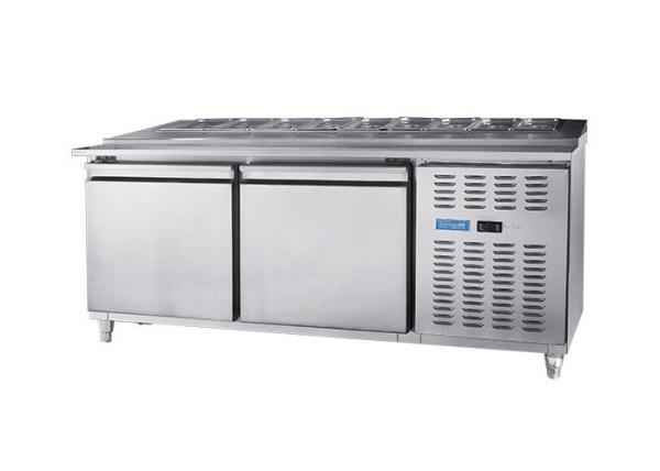 Equipamento comercial da cozinha da temperatura dobro 2 portas SS mais frios 1.5m para a cozinha do hotel