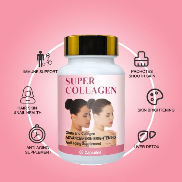 OEM Natural anti aging capsule collagen capsules for skin whitening