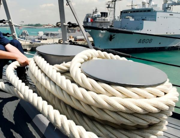 UHMWPE Double Braid Mooring Rope Marine Synthetic Fiber Rope High Strength Dock Line For Boats Ships