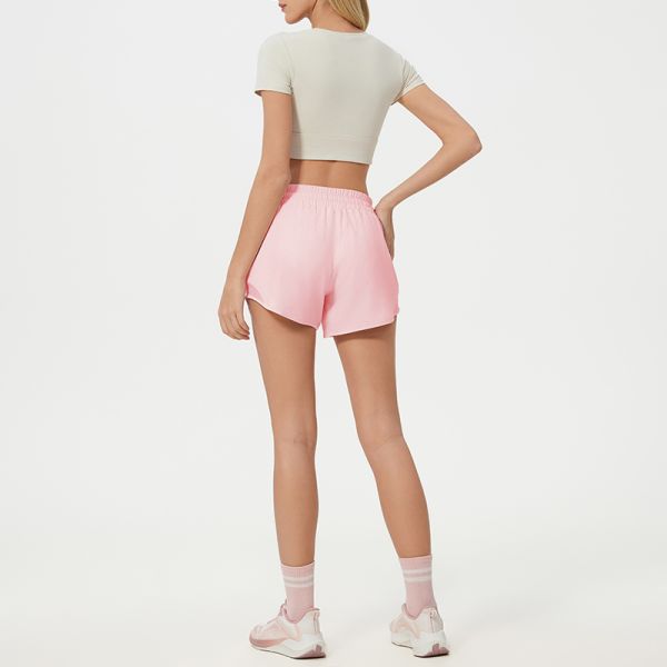 Women's Quick Dry Running Shorts High Waisted Breathable Moisture Wicking Light Purple