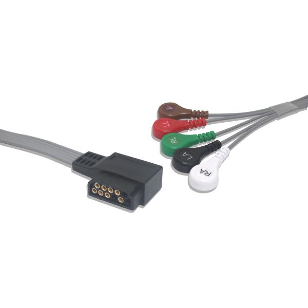 Кабель руководства ECG Holter HP Holter AHA 5 для положительной величины Digitrak