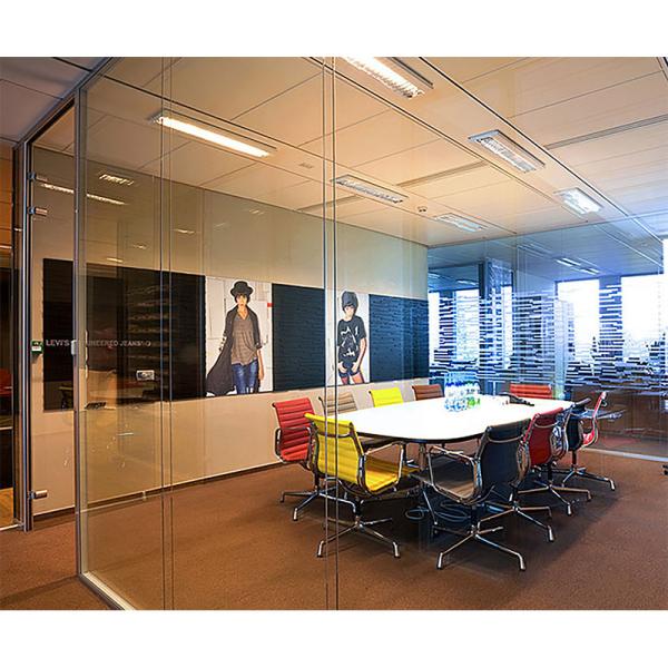 Partitions vitrées démontables Partition vitrée de bureau personnalisée avec cadre en aluminium