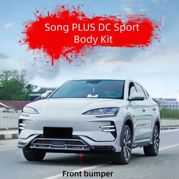 Compatible 2017-2020 BYD Song PLUS Front Splitter Body Kit Rear Spoiler Rear Bumper Tail Lip Front/Rear Lip Plastic ABS