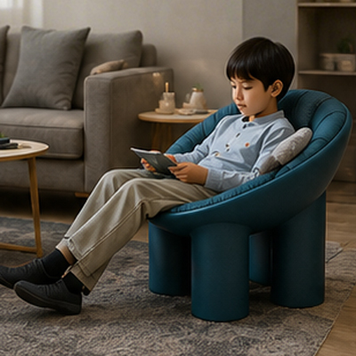Elephant Leg Kids Chair – Size L (5-8 Years), 7 Colors, PE Big Kid Stool for Home & Sensory Rooms