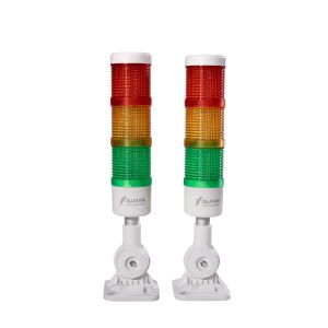 Lámpara de torre de señal RYG con ángulo de haz de 360° con zumbador, luces