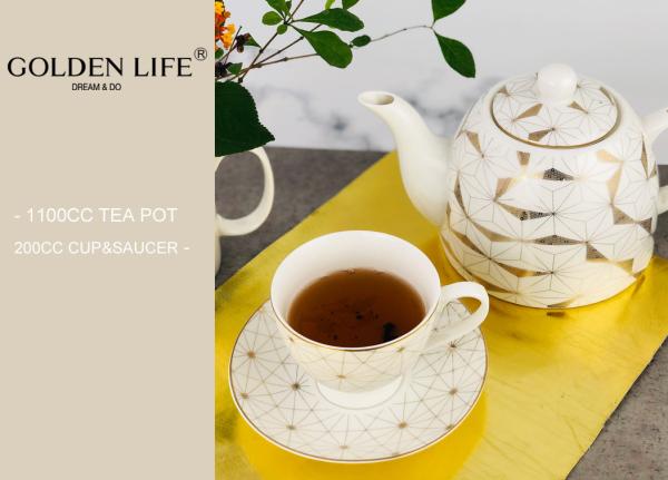 Europe coffee cups set Golden decal pattern British Porcelain Tea Set Ceramic Pot teapot set coffee cup Afternoon tea p