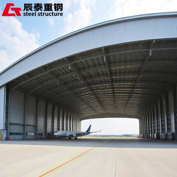 Q355 Q235 Prefab Metal Airplane Hangar Industrial Steel Warehouse Construction