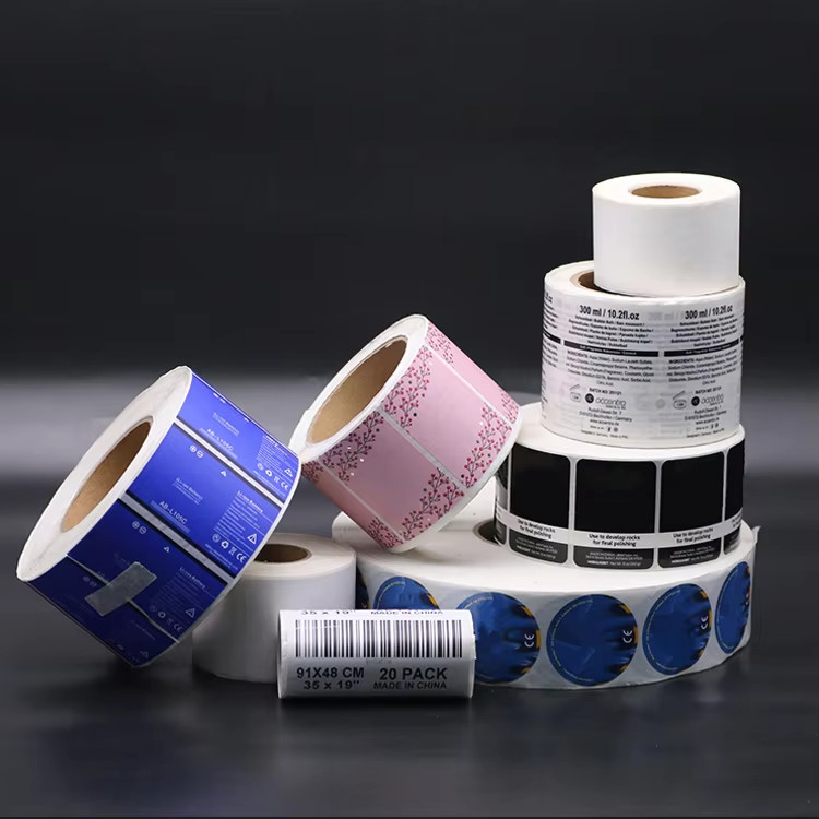 Custom Waterproof Label Self Adhesive Logo Sticker Label Roll Printing Adhesive Labels Stickers
