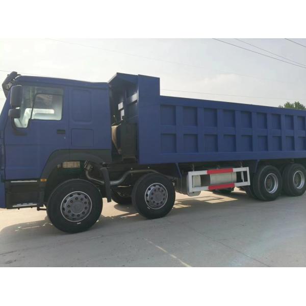 Used HOWO Tipper Truck 8X4 Dark Blue Euro3 for Heavy Duty Dump in Urban Construction