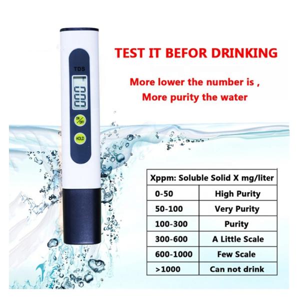 TDS-M2 Portable Pen Digital TDS Meter for Accurate Water Filter Measurement 0-9990Ppm