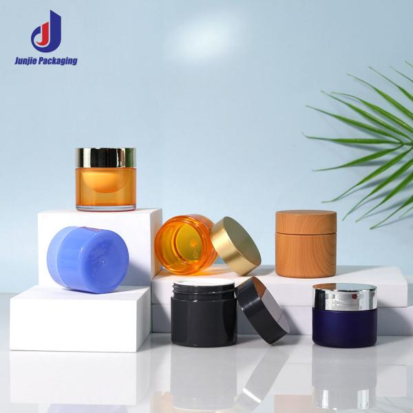 Cosmetic PET Cosmetic Jars 30g 50g 60g Clear PET Containers With Lids