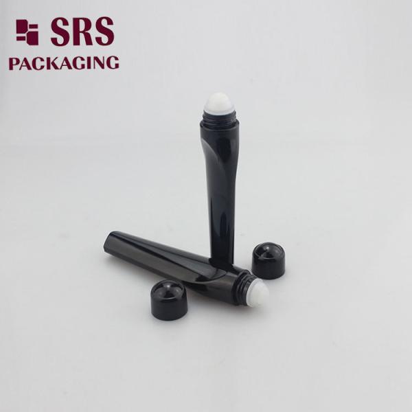 SRS packaging empty plastic black color 15ml PETG roller ball bottle
