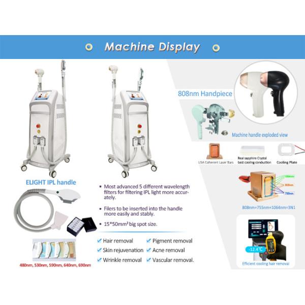 лазер диода удаления 400ms 808 волос лазера диода 530nm 120J SHR для удаления волос