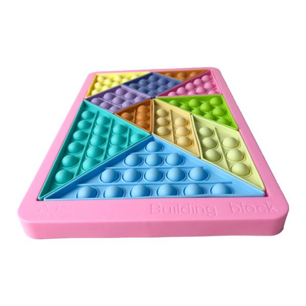 Unisex Kids Early Learning Educational Toys Bubble Fidget Toys Tangram Puzzle