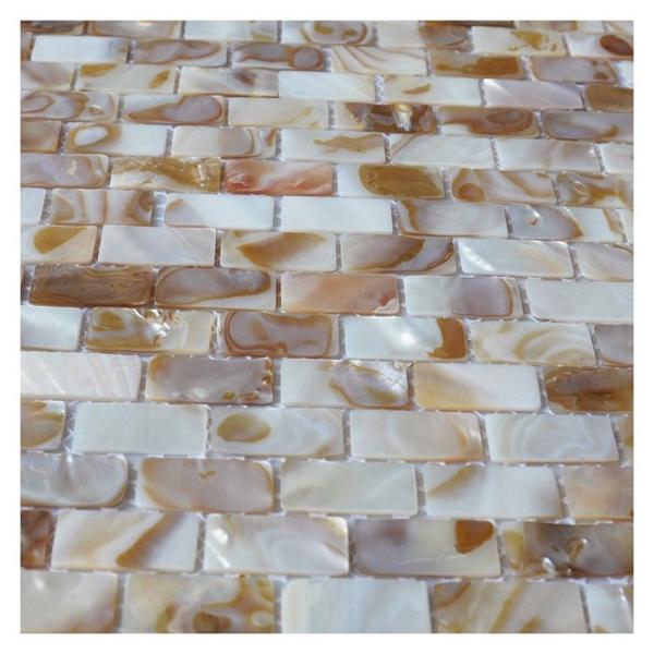 Morden Luxury Mother Of Pearl Wall Tile , 3d Brick Custom Mosaic Tile