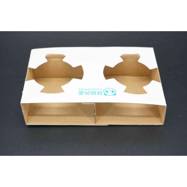 Factory Wholesale Custom Coffee Cardboard Cup Holders Eco Friendly Boba Bubble Tea Paper Cup Holder Tray