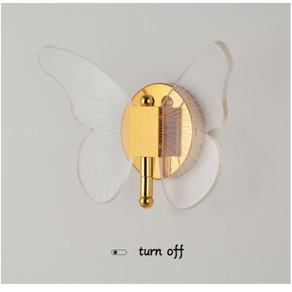 ТВ кровати и спальни гостиницы лампы стены роскошной бабочки свет цвета СИД 3 стены современного