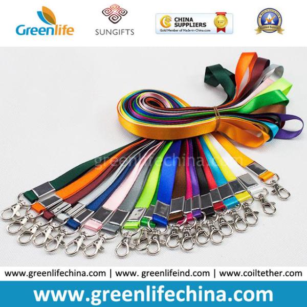 Economical neck various lanyards ready for custom logo printing standard claw clip hook accessory
