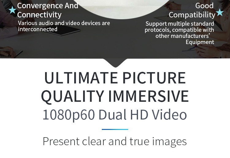 FTTN SQ-802E High Definition Video Conferencing Terminal 1080P60 Dual Channel