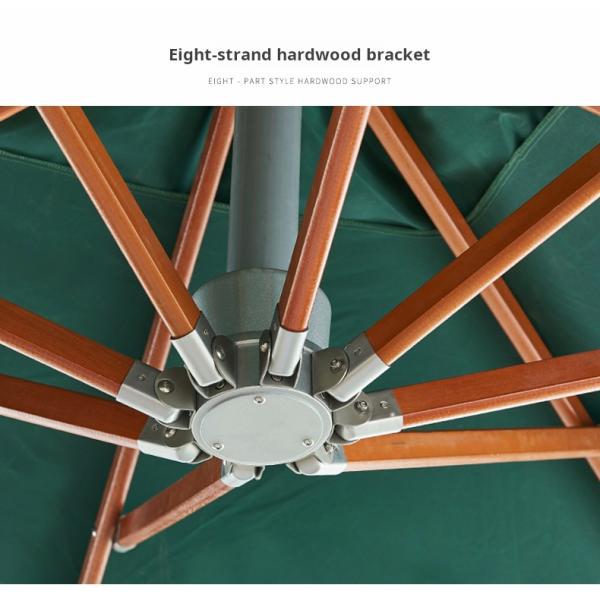 Outdoor Patio Garden Wood Cantilever Parasol Umbrella 3.5M Accept Customized