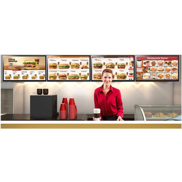 4mm Bezel 43 Inch Digital Signage Wall Mounted For Restaurant Or Bars