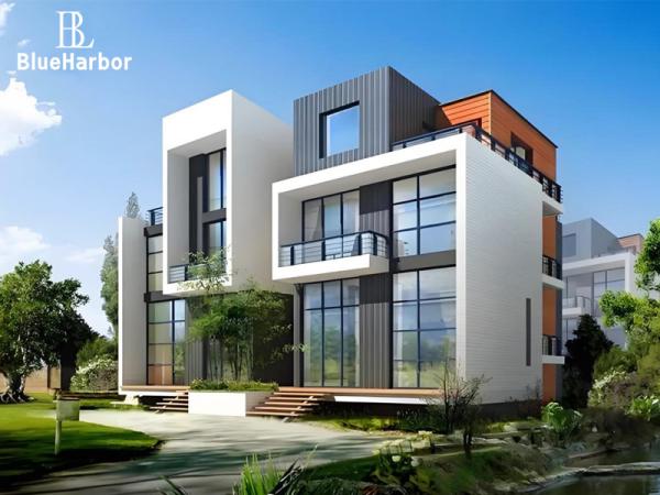 Modern Luxury Customized Light Steel Prefab Villa With Long Service Life