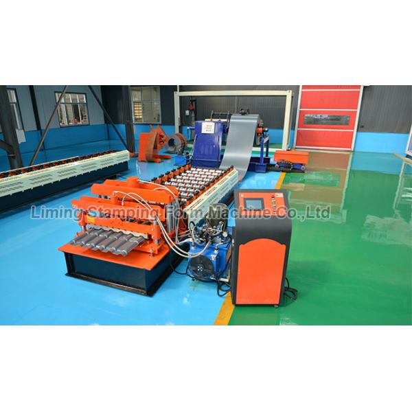 400kg/H Roof Panel Roll Forming Machine , Roof Tile Making Machine Double Screw