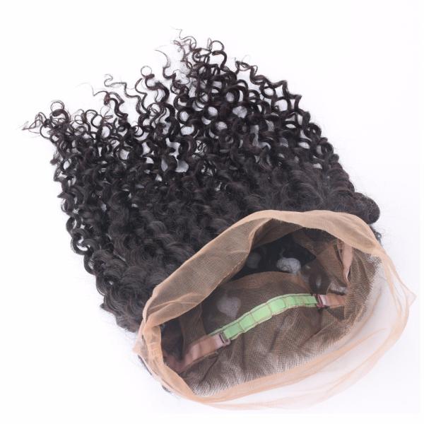 Grade 8A Deep Wave 360 Lace Frontal Closure Human Hair Extension No Tangle