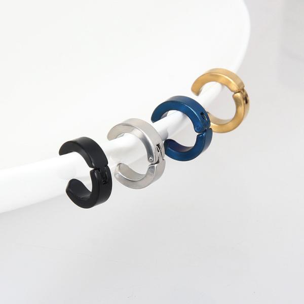 Ear Clip Non Piercing Earrings Fake Earrings for Men Circle Round Earring Fashion Jewelry Punk Rock Style