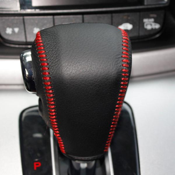 Black Leather Gear Shift Knob Cover for Honda CRV CR-V 2012 2013 2014 Automatic