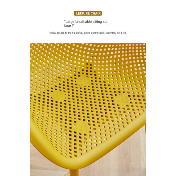 Modern Lightweight Portable Accent Chair for Dining Office Living Room Waterproof Thickened Plastic Patio Balcony Lounge