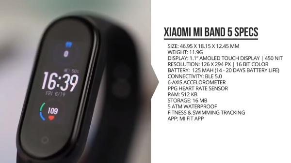 Xiaomi Mi Band 5 Smart Watch Bracelet Magnetic Charge Blue-tooth5.0 Heart Rate Sleep Mi Band 5 Xiaomi Global Version