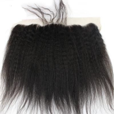 Yaki Kinky Straight 13x4 Lace Closure 100% Remy Hair Extensions For Black Women
