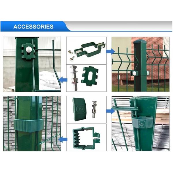 3.5mm Four Bends 3d Wire Mesh Fence 60mm*60mm / 50mm*50mm Post Size