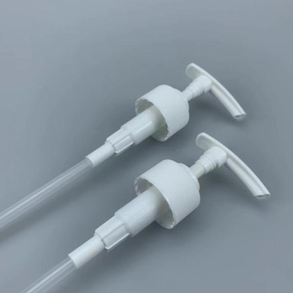 LinDeer White Lotion Dispenser Pump 28mm With Negotiation Tube