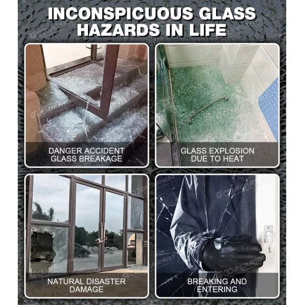 16mil High Clarity Safety Window Film 35% VLT UV99% Building Glass Upgrade