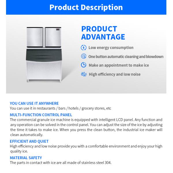 ETERNITY 40Kg/Day Commercial Ice Cube Machine Stainless Steel