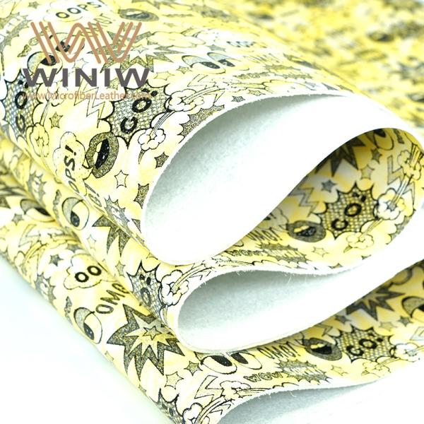 Artificial Synthetic Leather Fabric Microfiber PU Embossed Shoe Lining Material