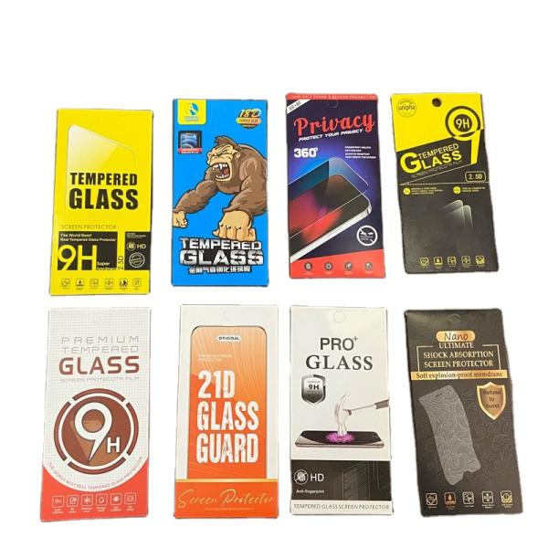 Eco Friendly Tempered Glass Packing Box Custom 9H Protective Film Gift Retail Boxes Packaging