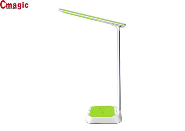 10W QI Wireless Charging Bedside Lamp , Green Color Phone Charging Lamp