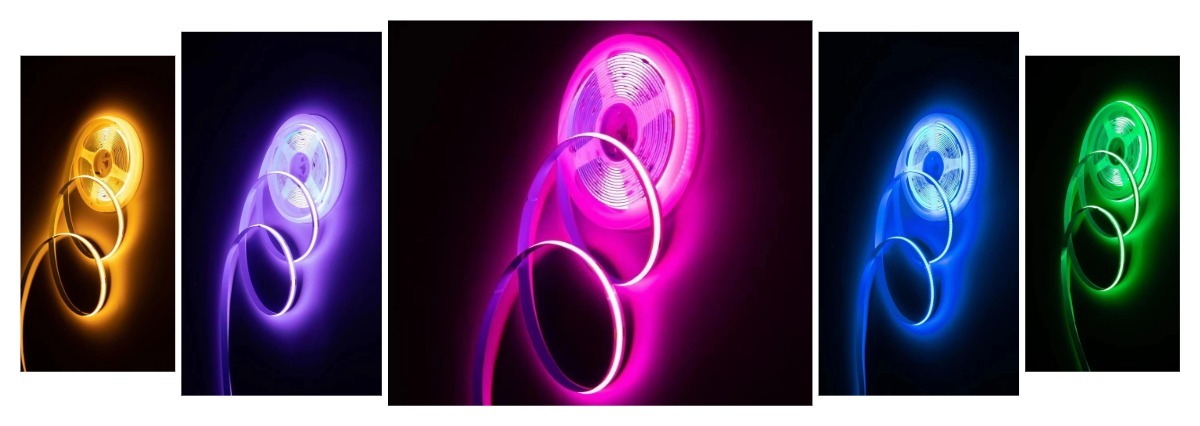 Smart RGB Color Changing COB LED Strip with 840LEDs/m High-Density and 15W/m High Output