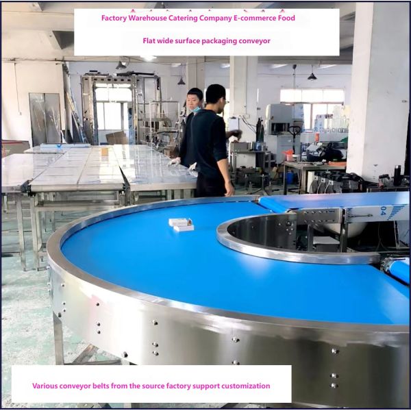 Commercial Tableware Transfer Kitchen Conveyor Belt Food Recycling Packaging Conveying Belt
