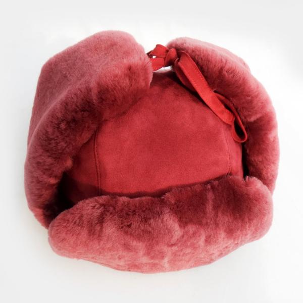 Sheepskin Kids Trapper Hat , Winter Baby Fur Hat Plush Style ODM Designs