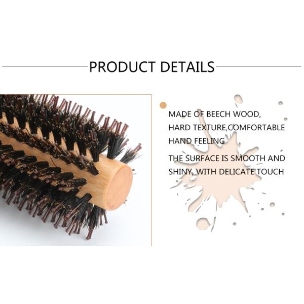 Long Handle Wooden Hair Brush For Curly Hair Ergonomic Design