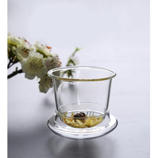 Кружка Инфузер чая 3 частей стеклянная, прозрачная чашка термостойкого стекла