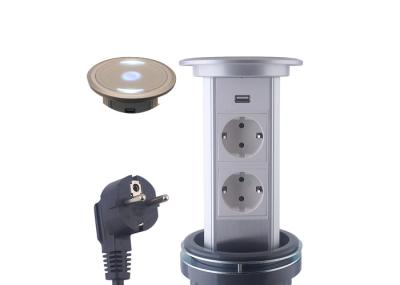 O diodo emissor de luz branco motorizado estala acima o soquete, certificado do CE das tomadas de poder de Benchtop da cozinha