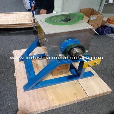 25KW 5KG Metal Induction Tilting Furnace Crucible Type 2000 Deg Stainless Steel Melting Furnace