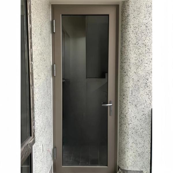 Skate Household Thermal Break Double Glazing Aluminum Casement Doors With Black Frame